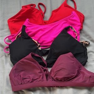 4 bathing suit tops sold together, size 2/4